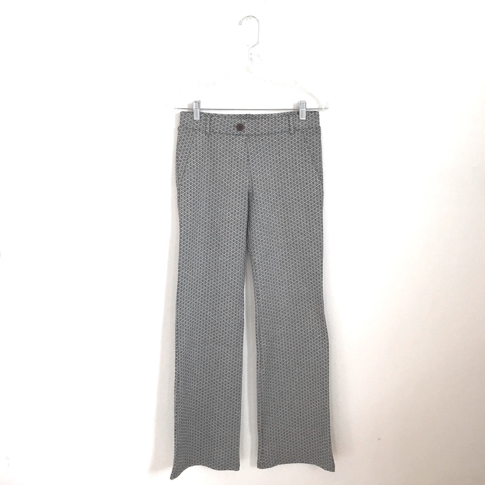 Betabrand Gray Mini Check Boot Cut Dress Pants S - Picture 2 of 10